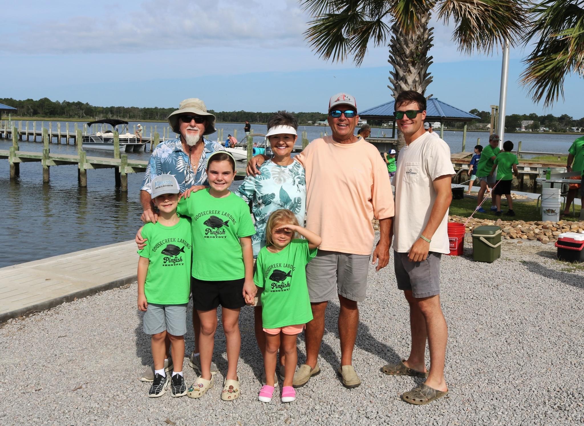 Family group portrait at Goose Creek Landing.